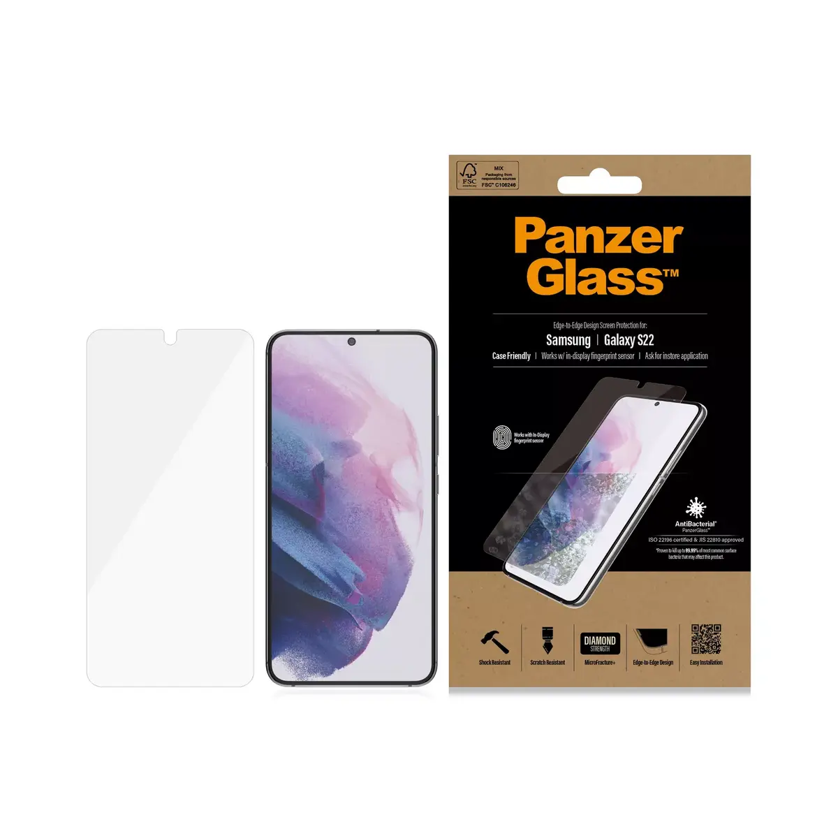 PanzerGlass ® UltraForce1 Samsung Galaxy S22 | Aizsargstikls Photo 3
