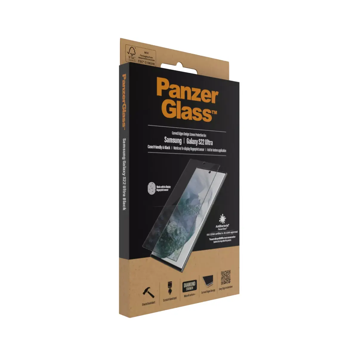 PanzerGlass ® UltraForce1 screen protector for Samsung Galaxy S22 Ultra Photo 4