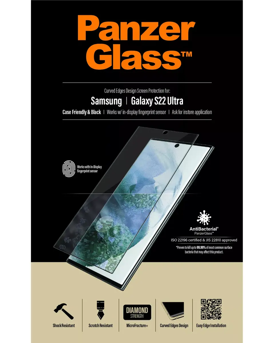 PanzerGlass ® UltraForce1 screen protector for Samsung Galaxy S22 Ultra Photo 9