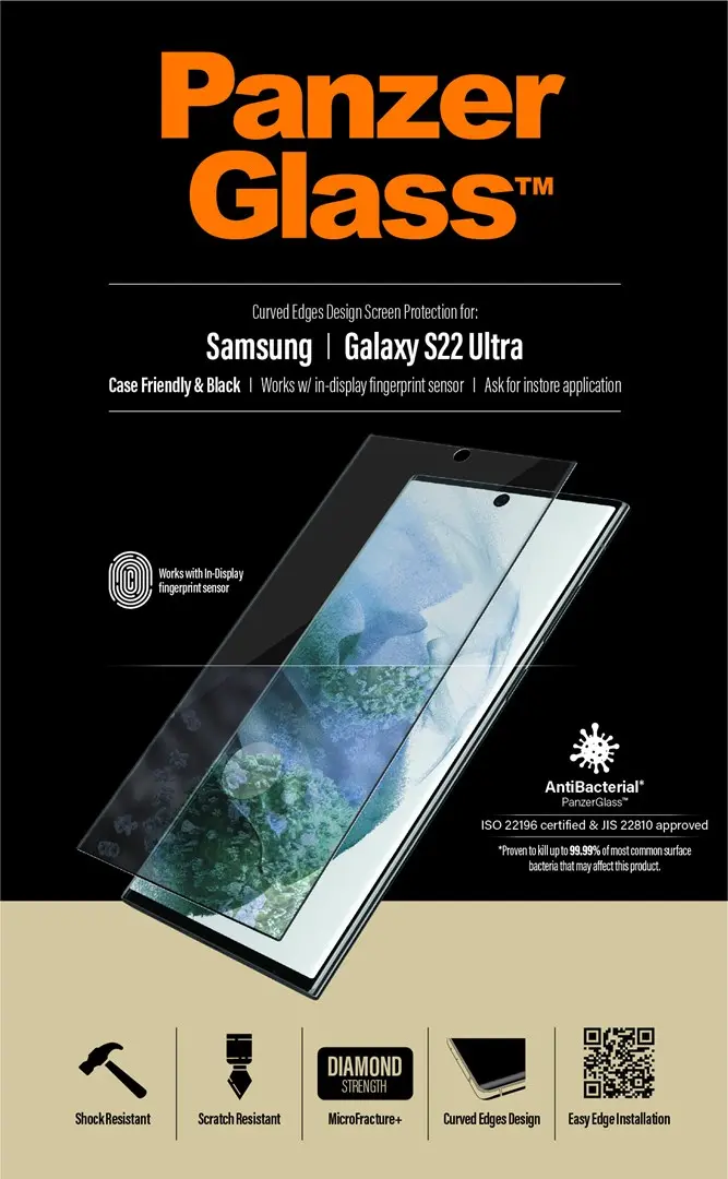 PanzerGlass ® UltraForce1 защитное стекло для Samsung Galaxy S22 Ultra Photo 18