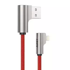 USB to Lightning Cable Aukey CB-AL01 Red — Nylon Braided, Lightning Connector for Apple Devices