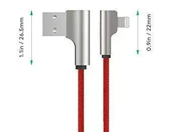 USB–Lightning Cable Aukey CB-AL01 Red Photo 2