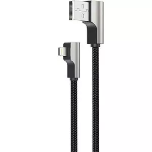 USB cable Aukey CB-AL01 — Lightning to USB-A, nylon braided, black, for charging and data transfer