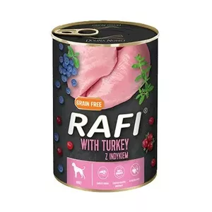 Wet dog food Dolina Noteci Rafi — turkey with blueberries & cranberries, 800 g can