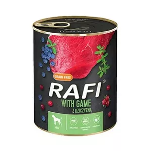Влажный корм для собак dolina noteci Rafi Dog с олениной 800 г – консервированный взрослым собакам, 78% влаги, 9% белка, 7% жира