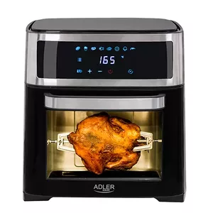 Adler AD 6309 taukvāres katls Viens 13 L Atsevišķs 2500 W Karstā gaisa fritētājs Melns, Sudrabs