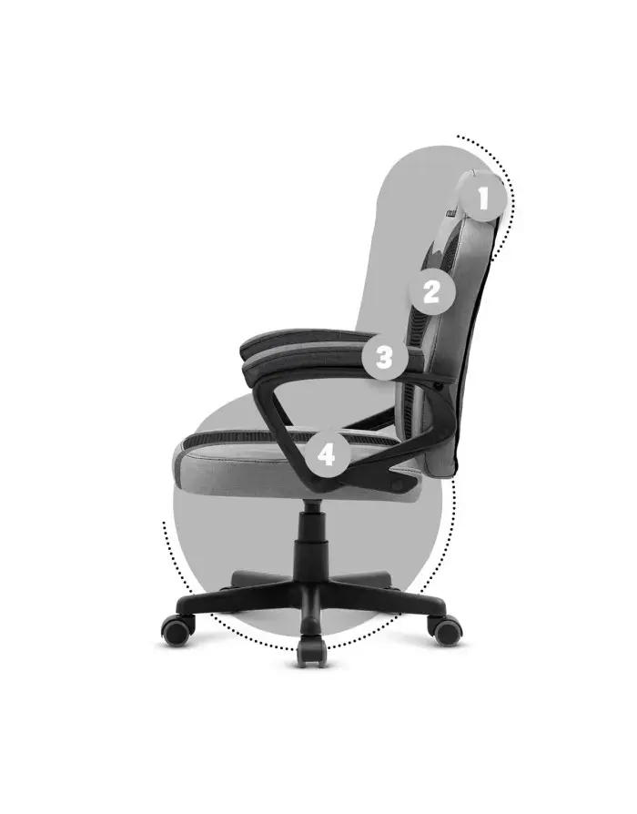 Кресло для ПК huzaro Ranger 1.0 Grey Mesh Photo 11
