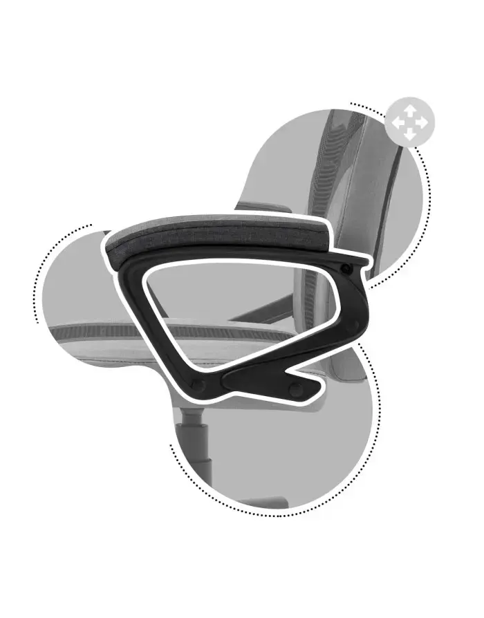 Кресло для ПК huzaro Ranger 1.0 Grey Mesh Photo 12