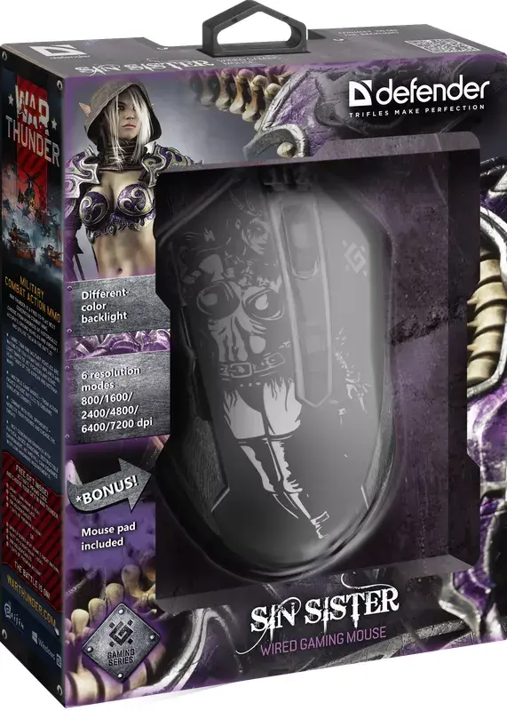 DEFENDER SIN'SISTER GM-933 Wired Gaming Mouse Photo 7