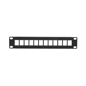 Patch panel Extralink 12-port UTP 10" metal housing, black