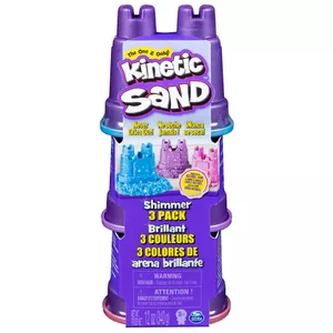 Children's Kinetic Sand 3-Pack with Molds and 12 oz — spinmaster — Blue, Pink, Purple — Age 4+