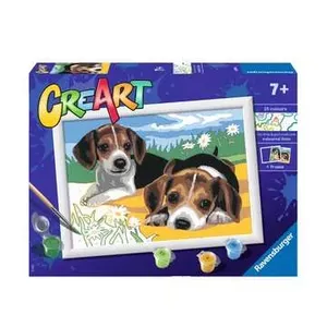 Набор по номерам Ravensburger CreArt Jack Russell Puppy — 15 акриловых красок, для детей