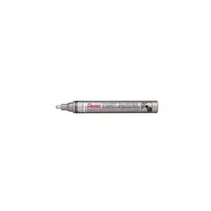 Krāsu marķieri PENTEL MMP10-Z, sudraba tinte, līnijas platums 4,5 mm, iepakojumā 12