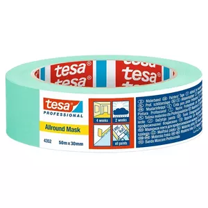 Vispārējās lietošanas maskēšanas lente TESA Professional 4352 Zaļa 50m 30mm