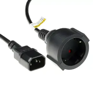 Power cable ACT AK5219 0.6 m C14 coupler Power plug type F