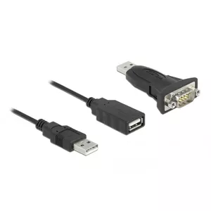 Адаптер DeLOCK USB 2.0 Type-A к RS-232 D-Sub 9 pin male 0.8m Чёрный