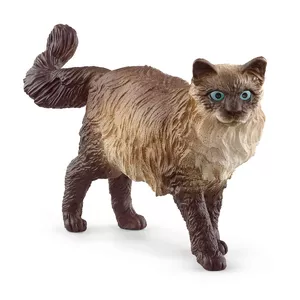 Schleich figurine Ragdoll Cat model 13940, brown, Farm World, recommended age 3+