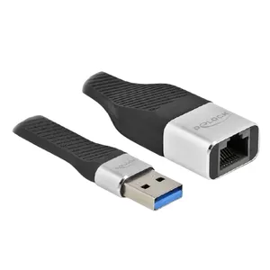 DeLOCK FPC plakanais kabelis USB Type-A uz Gigabit LAN 10/100/1000 Mbps 13 cm
