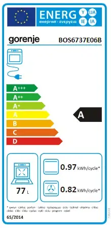 Gorenje BOS6737E06B iebūvējamā elektriskā krāsns Photo 28