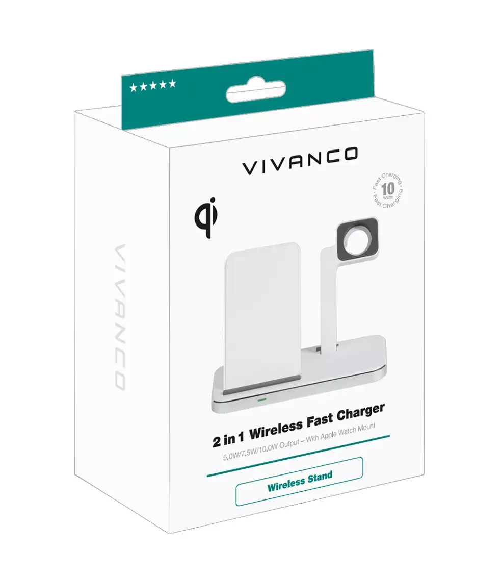 Vivanco 2 in 1 Wireless Fast Charger Photo 5