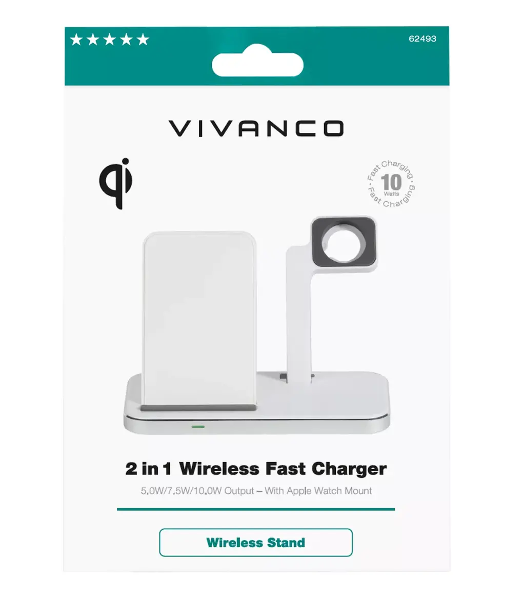Vivanco 2 in 1 Wireless Fast Charger Photo 6