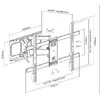 Full Motion TV Wall Mount Bracket Equip 37"-80" Photo 9