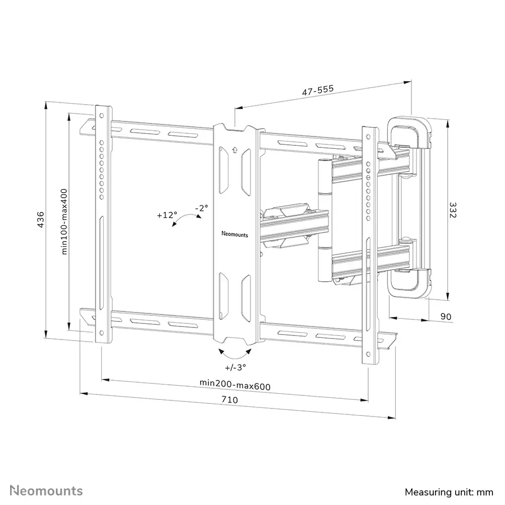 Крепление для телевизора Neomounts WL40S-850BL16 Photo 20