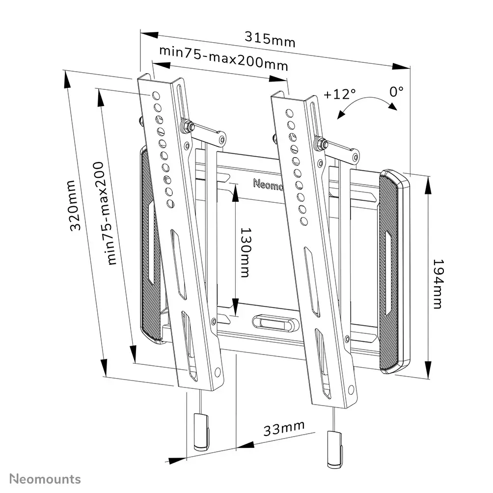 TV Wall Mount Neomounts WL35-550BL12 Photo 19
