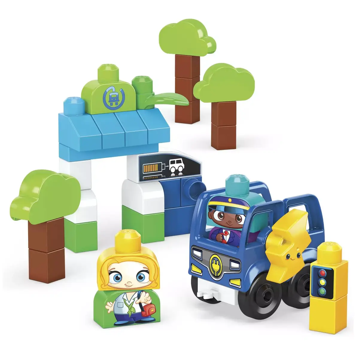 Mega Bloks MEGA BLOKS Green Town Charge & Go Bus Photo 2