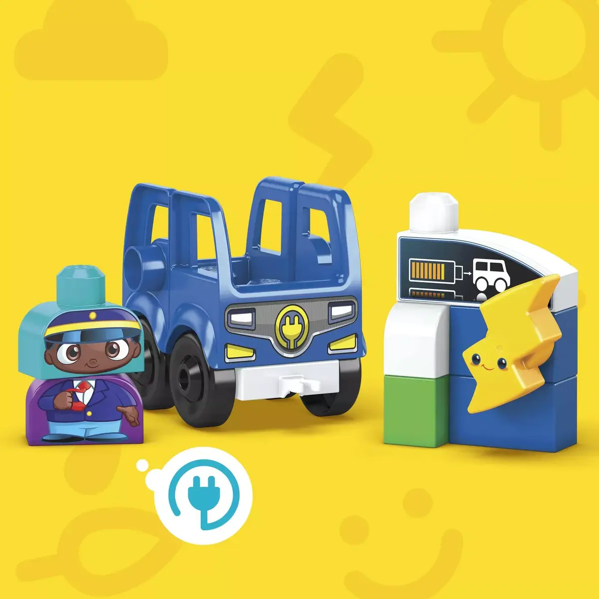 Mega Bloks MEGA BLOKS Green Town Charge & Go Bus Photo 4