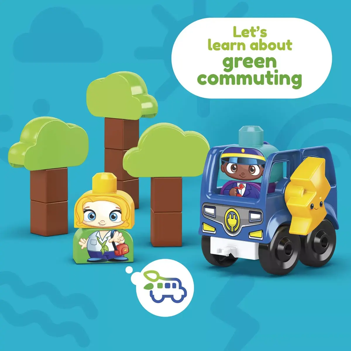 Mega Bloks MEGA BLOKS Green Town Charge & Go Bus Photo 10
