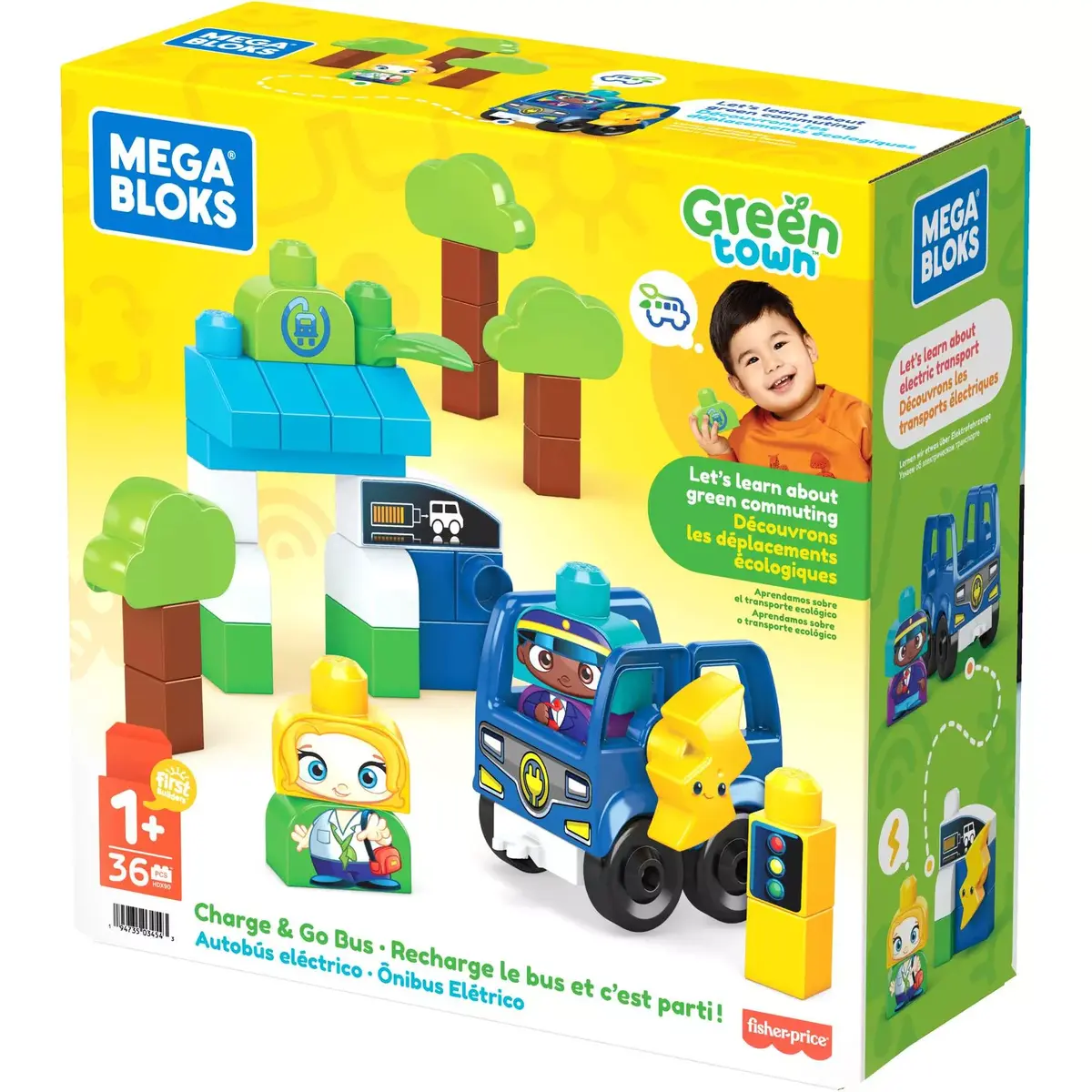 Mega Bloks MEGA BLOKS Green Town Charge & Go Bus Photo 12