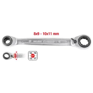 Рожковый ключ KS Tools 503.4546 Хром-ванадиевая сталь 16 19 мм 72 шт