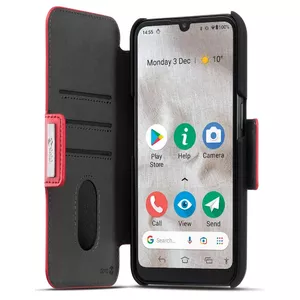 Wallet case Doro 8100 Red 3 card pockets