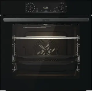 Gorenje BOS6737E13BG Electric Built-In Oven with 77 L Capacity, Rotary Control, Digital Timer, Grill, Steam Cooking, Pizza and Air Frying Functions, Energy Class A, Black