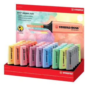 Highlighter set Stabilo BOSS ORIGINAL Pastel — 45 pcs, chisel tip, multicolour