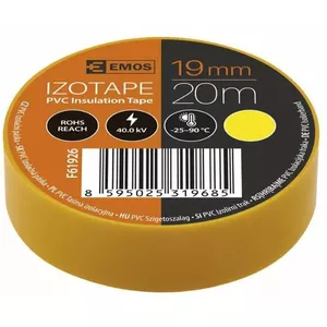 Electrical Insulation Tape PVC 0.13x19mm (20m), Yellow