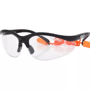 Safety glasses ks tools 310.0176 transparent with integrated earplugs - protective eyewear with hearing protection