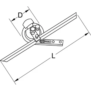 Protractor ks tools Model 300.0207, universal protractor 300 mm