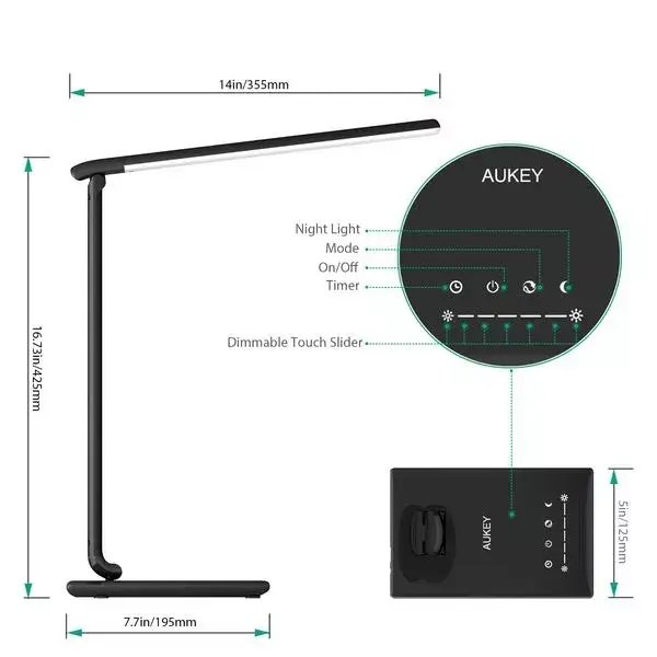Aukey LT-T10 12W LED desk lamp Photo 2