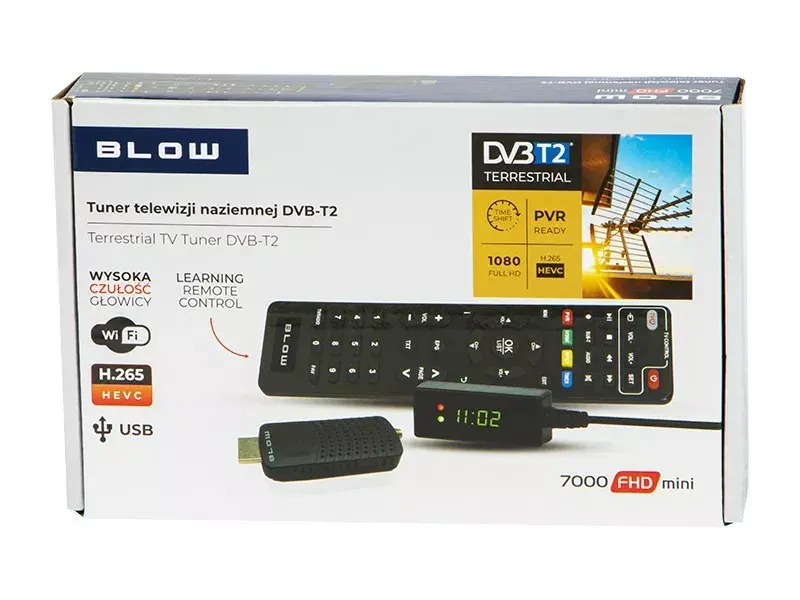 DVB-T2 uztvērējs BLOW 7000FHD MINI H.265 Photo 8