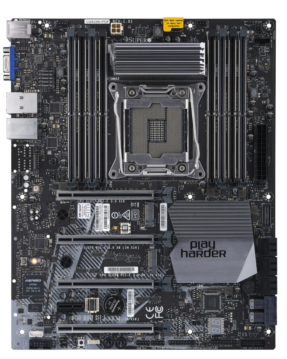 ATX Mātesplate Supermicro C9X299-RPGF ar Intel