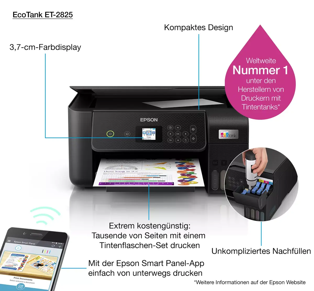 МФУ Epson EcoTank ET-2825 Photo 14