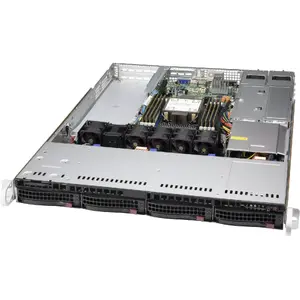 Supermicro CSE-815TQC4-R504WB3 servera barebone Rack 1U Melns Intel/AMD