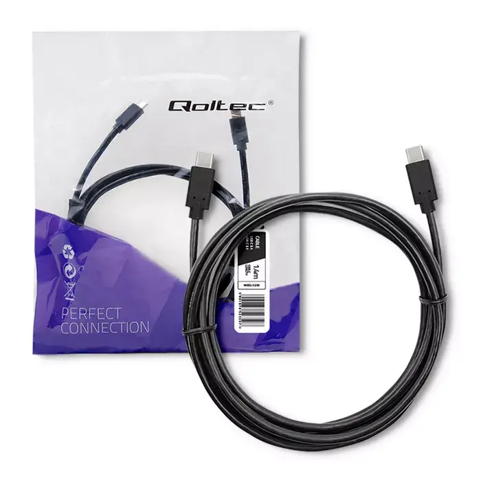USB-C to USB-C QOLTEC 52350 — USB 3.2 Gen 1, 1.4 m Photo 4