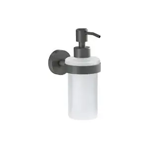 Дозатор жидкого мыла Tesa MOON GREY 40584-00000-00 200 мл, матовое серое сатиновое стекло