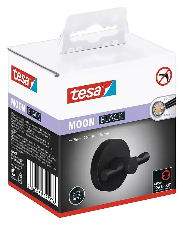 Крючок для полотенец Tesa Moon Black Photo 2