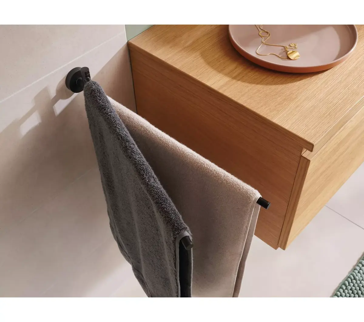 Towel holder TESA MOON BLACK Photo 5