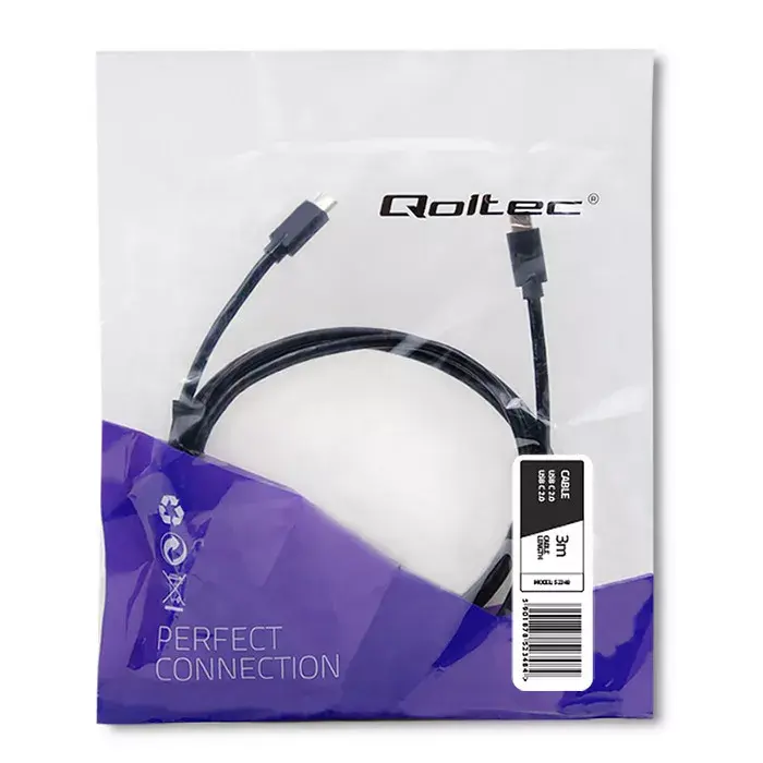 QOLTEC 52348 USB-C to USB-C cable, 3 m Photo 4
