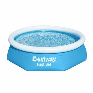 Bestway Fast Set 57450 virszemes baseins Baseins ar apmalēm/piepūšams Apaļš Zils, Balts